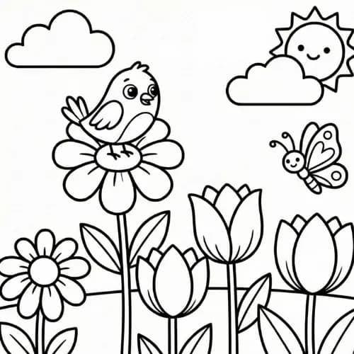Nature Coloring Page - iColorPlay